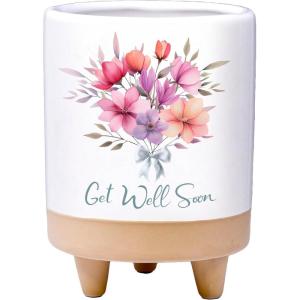 Spoontiques Get Well Soon Planter – Decorative Garden Statue – Colorful Home Décor for Indoor or Outdoor Use – Patio Decoration – Garden Accessory