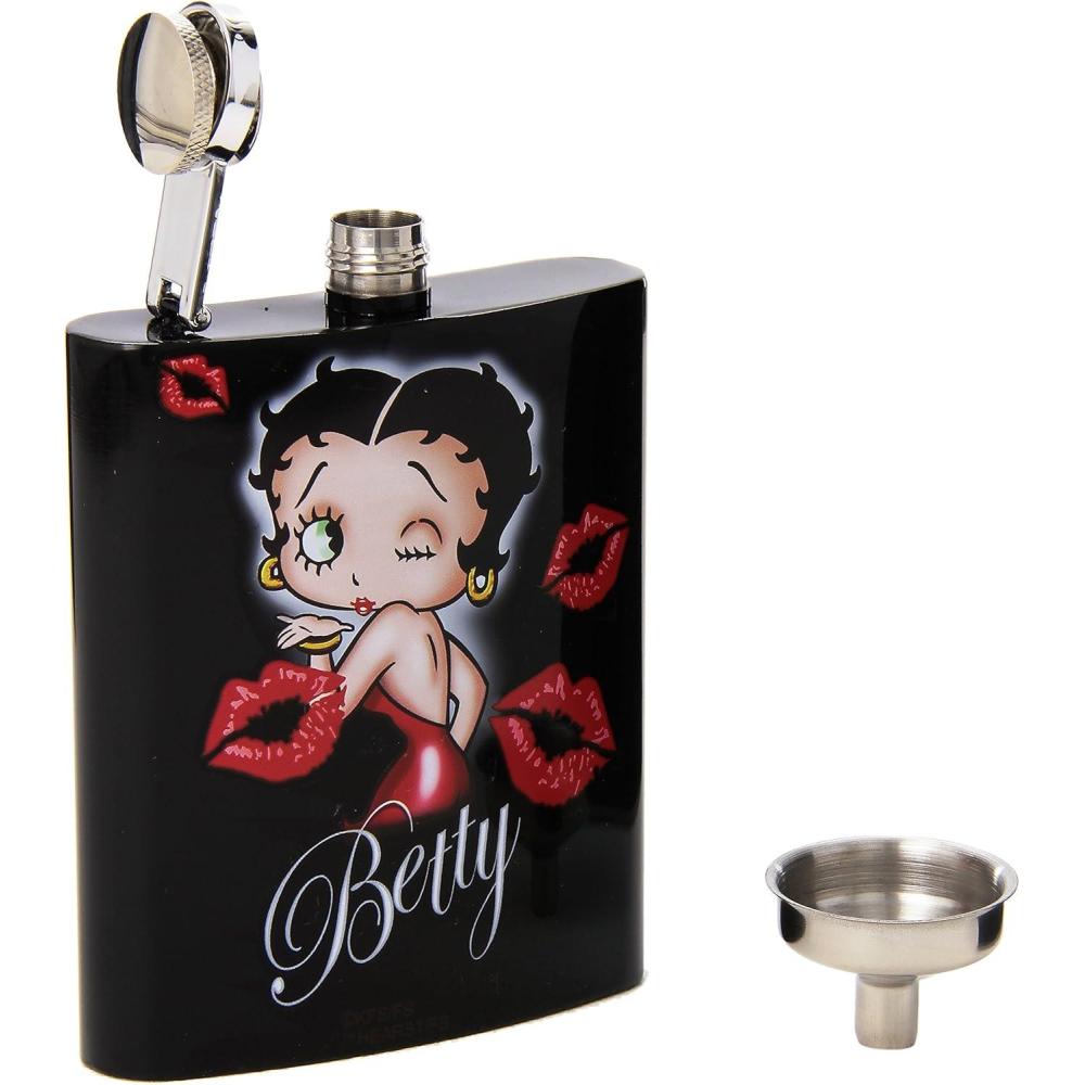 image:imageBetty Boop Kiss Lips Hip Flask