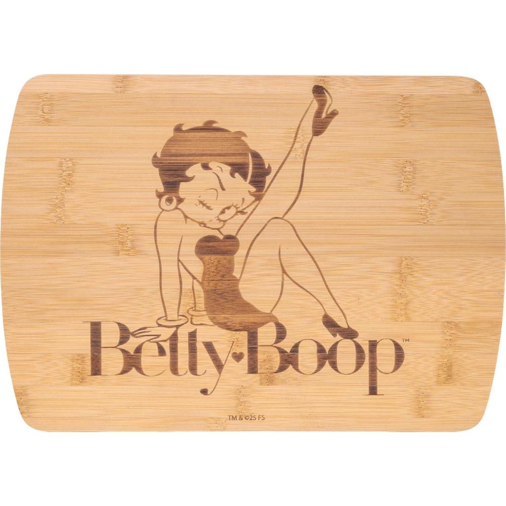 image:imageSpoontiques Elvis Cutting Board for Kitchen  Durable Wood Cutting Board with KnifeFriendly Surface Easy to Clean Lightweight Food Prep Board for Meat Vegetables amp FruitBetty Boop