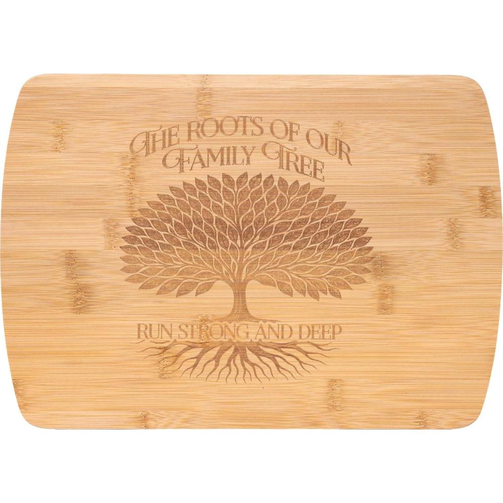 image:imageSpoontiques Elvis Cutting Board for Kitchen  Durable Wood Cutting Board with KnifeFriendly Surface Easy to Clean Lightweight Food Prep Board for Meat Vegetables amp FruitFamily Tree