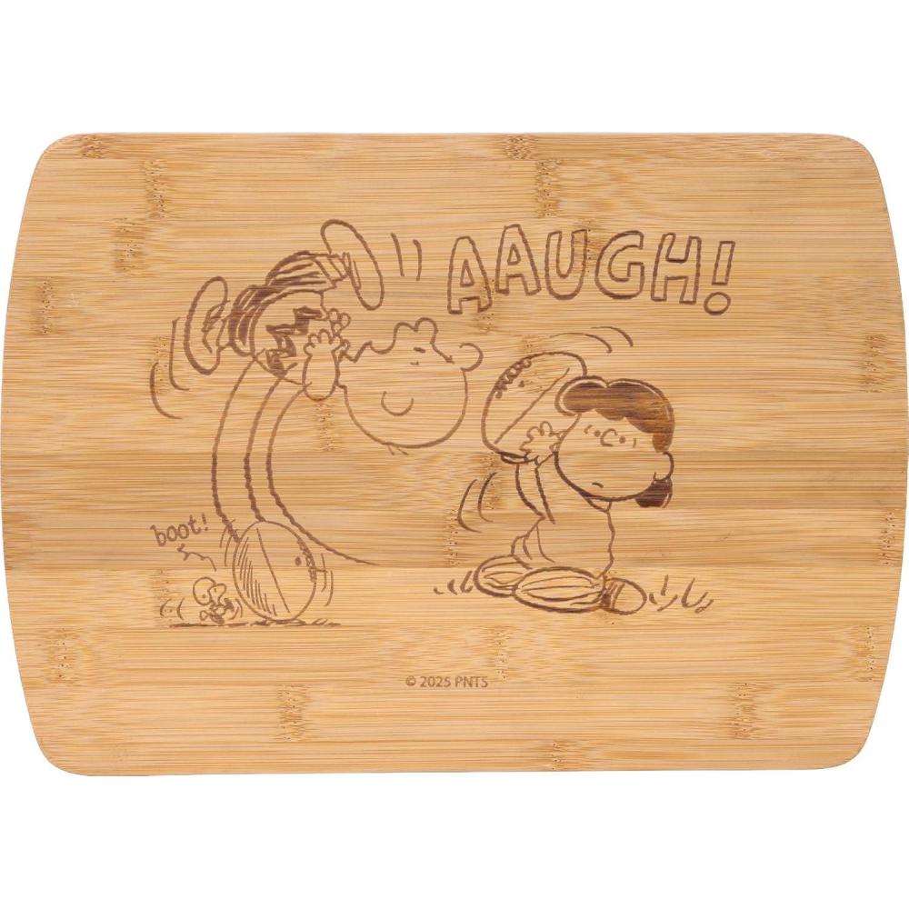 image:imageSpoontiques Elvis Cutting Board for Kitchen Durable Wood Cutting Board with KnifeFriendly Surface Easy to Clean Lightweight Food Prep Board for Meat Vegetables amp FruitPeanuts Football