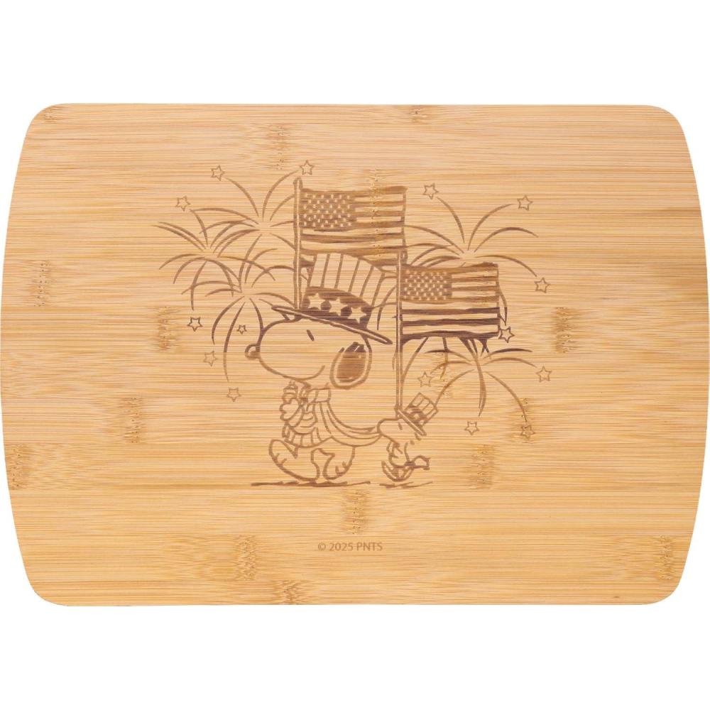 image:imageSpoontiques Elvis Cutting Board for Kitchen Durable Wood Cutting Board with KnifeFriendly Surface Easy to Clean Lightweight Food Prep Board for Meat Vegetables amp FruitPeanuts Americana