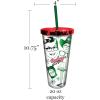 Spoontiques Acrylic Foil Cup with Straw, 20oz – Metallic Locking, Double Wall Insulated, BPA Free – A Christmas Story