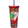 Spoontiques – Glitter Filled Acrylic Tumbler – Glitter Cup with Straw – 32oz - Stainless Steel Locking Lid with Straw – Double Wall Insulated – BPA Free – Ruby Slipper