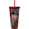 Spoontiques Freddy Krueger Foil Cup – 20oz Acrylic Foil Cup with Straw – Metallic Locking Lid – Double Wall Insulated and BPA Free