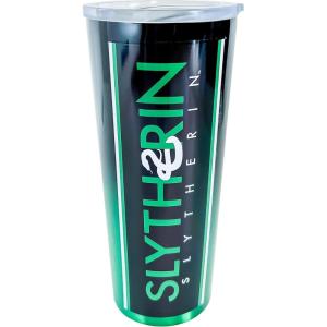 Spoontiques – Slytherin Stainless Travel Mug – Insulated Travel Mugs – Harry Potter Stainless Steel Drink Cup with Travel Lid and Sliding Lock – Holds Hot and Cold Beverages