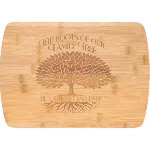 Spoontiques Elvis Cutting Board for Kitchen – Durable Wood Cutting Board with Knife-Friendly Surface, Easy to Clean, Lightweight Food Prep Board for Meat, Vegetables & Fruit(Family Tree)