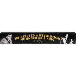 Spoontiques Elvis Long Wood Sign, Black