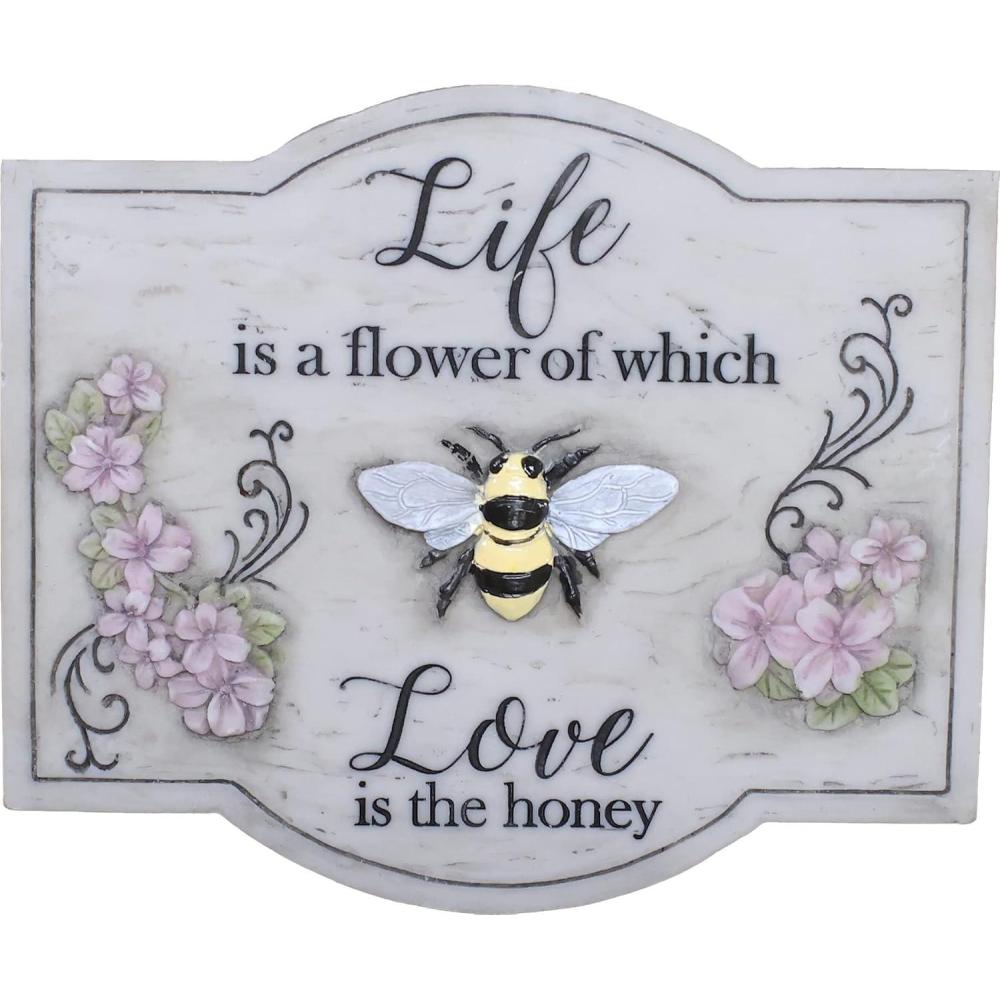 image:imageSpoontiques Garden Dcor Garden Stake Decorative Stake for Lawn and Yard 24 High Durable Weather Resistant Resin Sign for Home Decoration Bee Garden Stake
