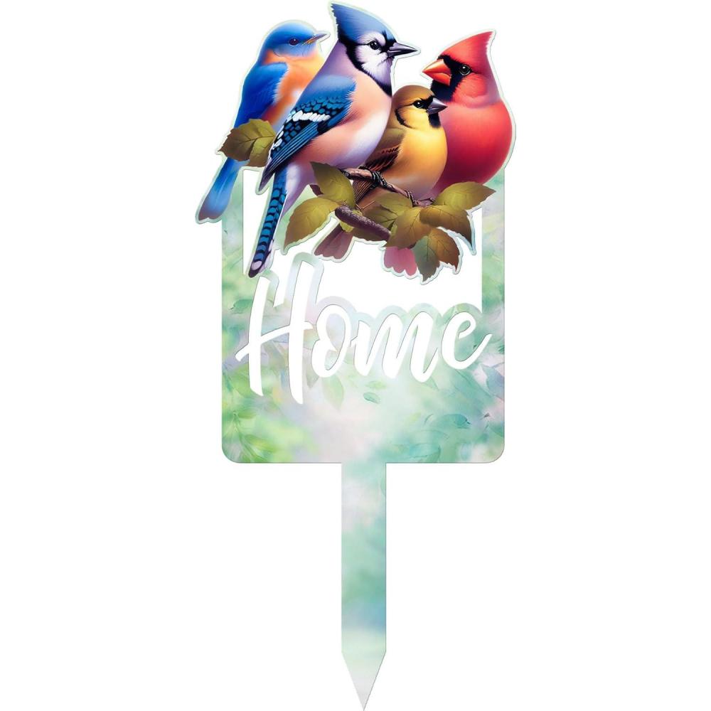 image:imageSpoontiques Birds Home Metal Plant Stakes for Home amp Garden Novelty Garden Stakes for Indoor amp Outdoor Flowers Vegetables Shrubs amp More