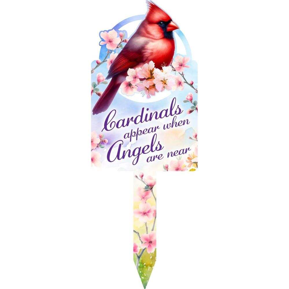 image:imageSpoontiques Cardinals Appear Metal Plant Stakes for Home amp Garden Novelty Garden Stakes for Indoor amp Outdoor Flowers Vegetables Shrubs amp More
