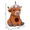 Spoontiques – Birdhouse – Garden Decor – Decorative for Yard and Garden Decoration – Hanging Novelty Outdoor Patio – Highland Cow