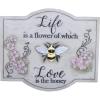 Spoontiques – Garden Décor – Garden Stake – Decorative Stake for Lawn and Yard - 24” High – Durable Weather Resistant Resin Sign for Home Decoration – Bee Garden Stake