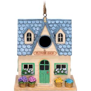 Spoontiques – Birdhouse – Garden Decor – Decorative for Yard and Garden Decoration – Hanging Novelty Outdoor Patio – Flower Shop