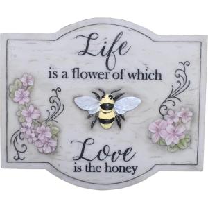 Spoontiques – Garden Décor – Garden Stake – Decorative Stake for Lawn and Yard - 24” High – Durable Weather Resistant Resin Sign for Home Decoration – Bee Garden Stake