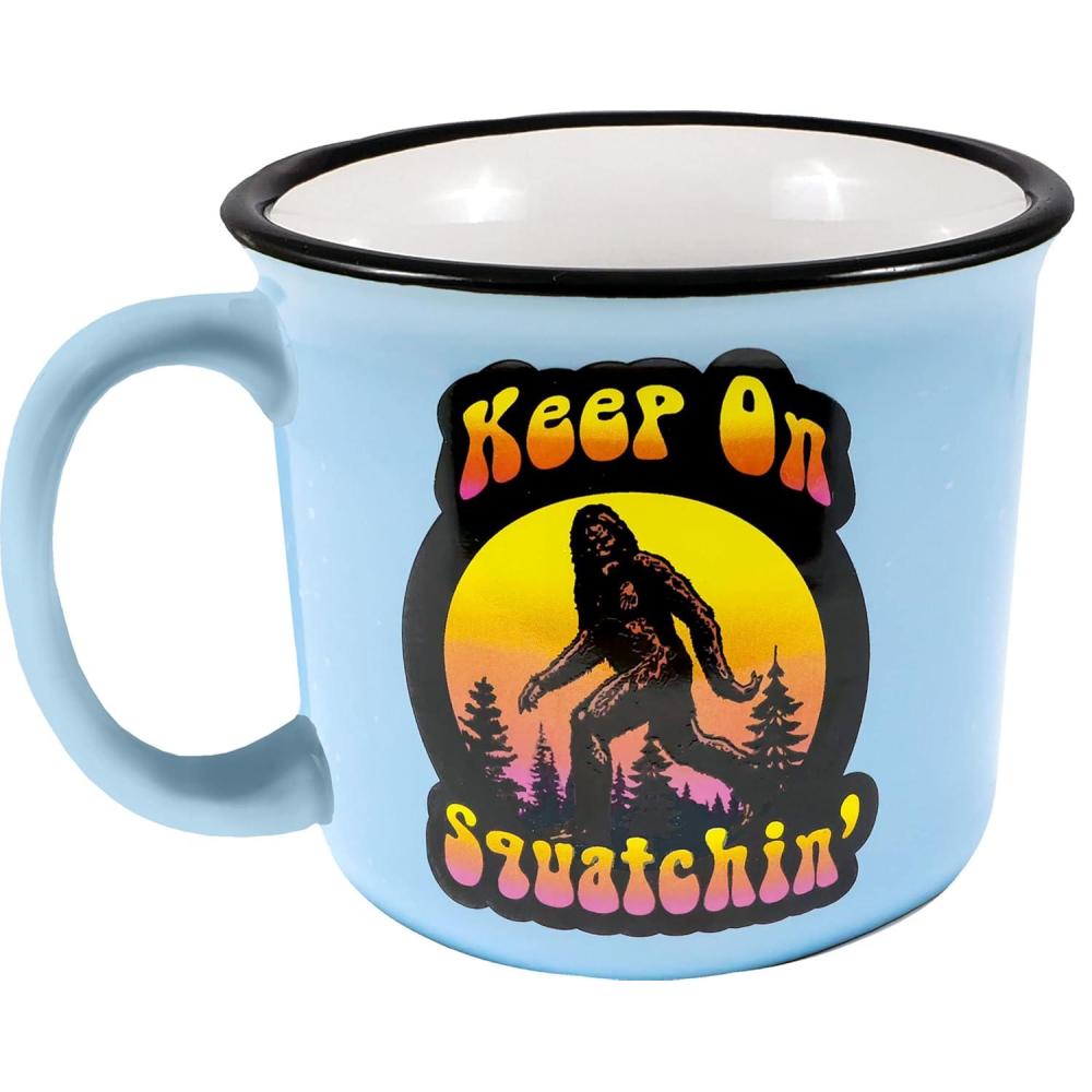image:imageSpoontiques Big Foot Camper Mug Cute Ceramic Campfire Mug Great for Outdoor Lovers Backpackers Adventurers Friends amp Family Gifts