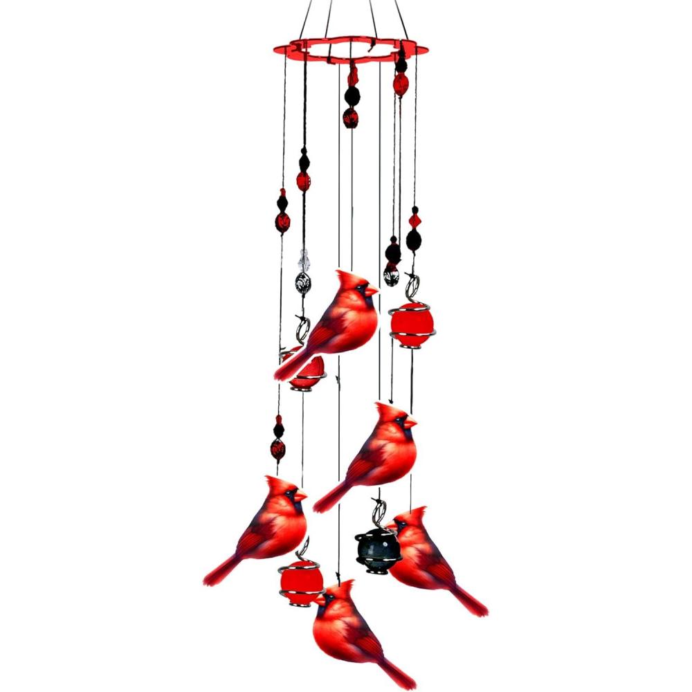 image:imageSpoontiques Cardinals Wind Chime Outdoor Garden Dcor Decorative Chimes for Yard Garden Backyard and Patio Decoration
