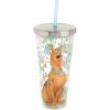 Spoontiques – Glitter Filled Acrylic Tumbler – Glitter Cup with Straw – 20 oz - Stainless Steel Locking Lid with Straw – Double Wall Insulated – BPA Free – Scooby Doo