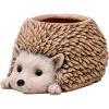 Spoontiques Hedgehog Flower Pot – Decorative Flower Pots for Indoor and Outdoor Use – Hand Painted Resin Plant Pot – Home and Garden Décor