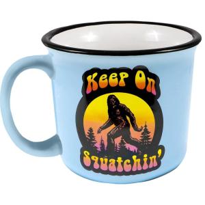Spoontiques – Big Foot Camper Mug Cute Ceramic Campfire Mug – Great for Outdoor Lovers, Backpackers, Adventurers – Friends & Family Gifts