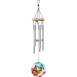 Spoontiques Butterflies Wind Chime – Outdoor Garden Décor – Decorative Chimes for Yard, Garden, Backyard and Patio Decoration