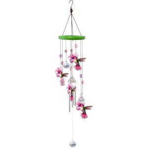 Spoontiques Hummingbirds Wind Chime – Outdoor Garden Décor – Decorative Chimes for Yard, Garden, Backyard and Patio Decoration