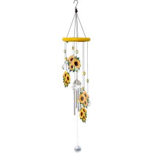 Spoontiques Sunflowers Wind Chime – Outdoor Garden Décor – Decorative Chimes for Yard, Garden, Backyard and Patio Decoration