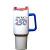 Spoontiques America250 40oz Stainless Steel Travel Mug – Double Wall Stainless Steel with Sliding Lock Travel Lid – 11″ Tall