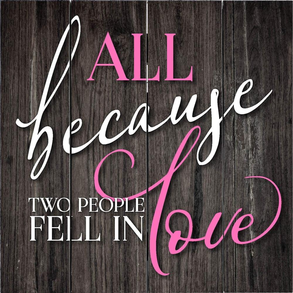 image:imageSpoontiques Two People Fell in Love Wood Sign