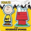 Spoontiques Peanuts Premium Sponge Set – 2-Pack Multi-Purpose Cleaning Sponges – Dual-Sided Non-Scratch Scrub & Absorbent Wipe – Durable, Reusable, Odor-Resistant for Daily Use