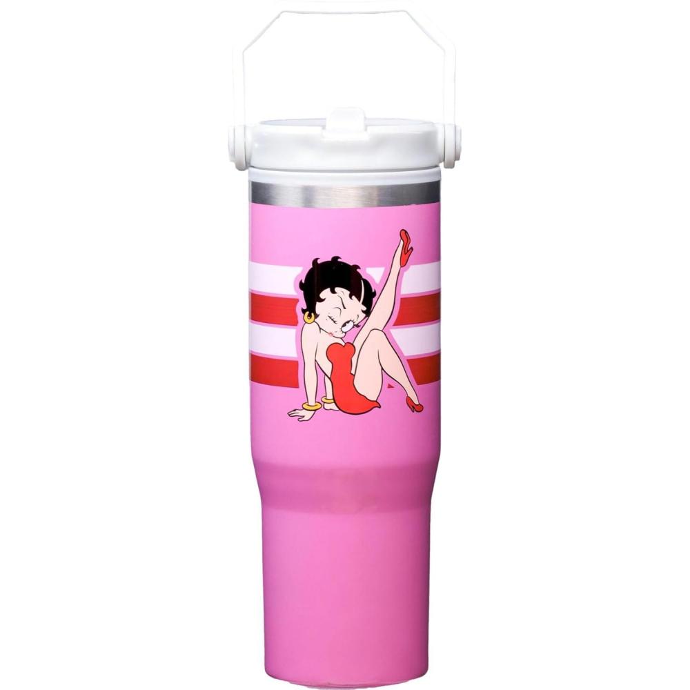 image:imageSpoontiques Betty Boop 30oz Stainless Steel Bottle  10 Tall Twist Off Lid amp Carrying Handle  Stainless Steel Outer Wall amp Acrylic Inner Wall