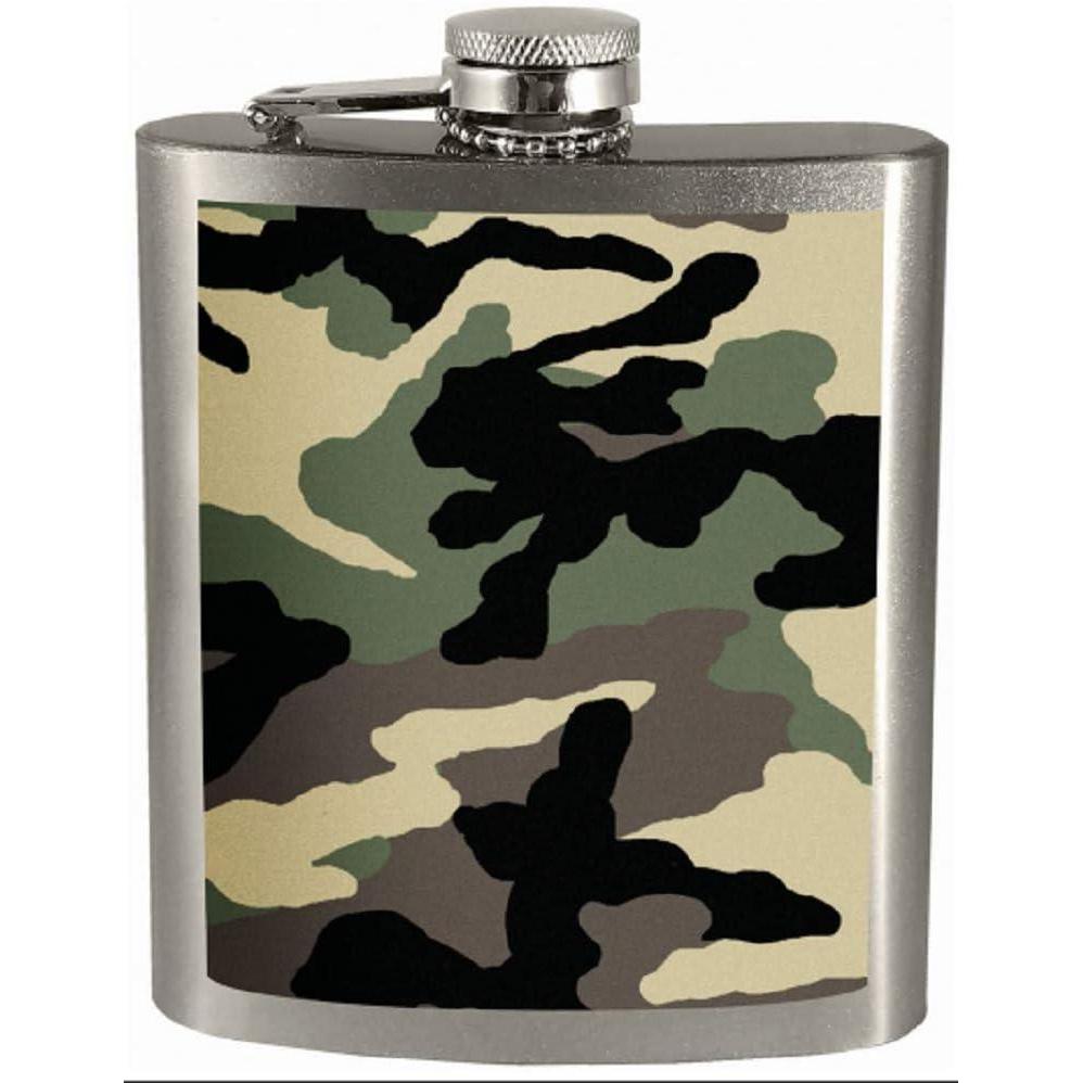 image:imageSpoontiques Hip Flask Skull and CrossbonesGray