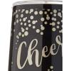Spoontiques 16936 Cheers Stainless Wine Tumbler, Black