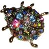 Pretty Multi Color Ladybug Austrian Crystal Jeweled Pin Brooch