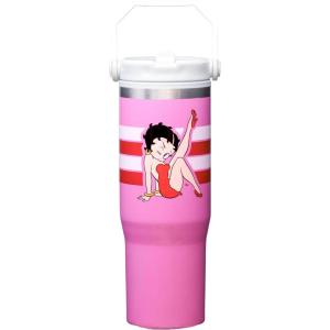 Spoontiques Betty Boop 30oz Stainless Steel Bottle – 10″ Tall, Twist Off Lid & Carrying Handle – Stainless Steel Outer Wall & Acrylic Inner Wall