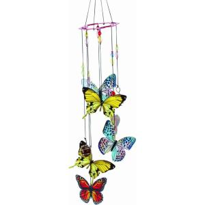 Spoontiques Butterfly Handpainted Metal Chime – Outdoor Garden Décor – Decorative Chimes for Yard, Garden, Backyard and Patio Decoration