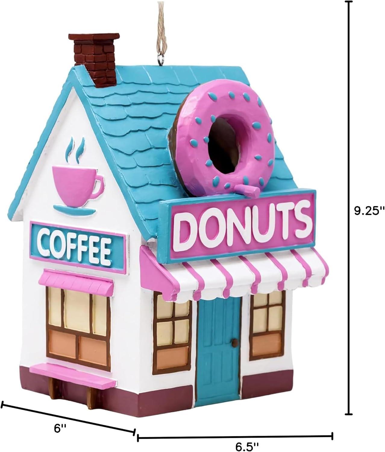 image:imageSpoontiques Doughnut Shop Birdhouse Garden Dcor Hanging Novelty Decorative Bird House for Yard Garden Decoration Outdoor Patio