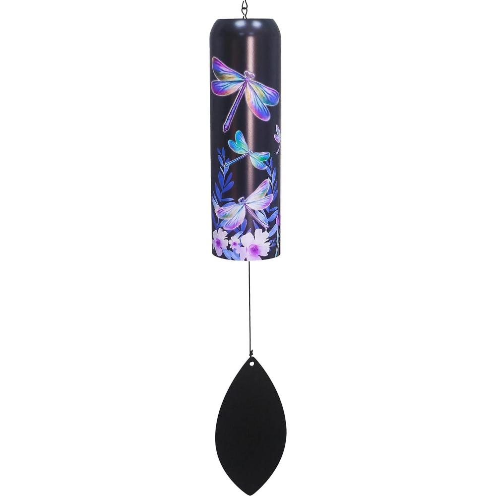 image:imageSpoontiques Dragonfly Bell Wind Chime  Outdoor Garden Dcor  Decorative Chimes for Yard Garden Backyard and Patio Decoration