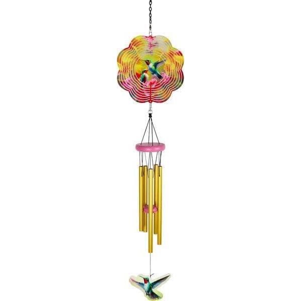image:imageSpoontiques Hummingbird Wind Spinner Chime  Outdoor Garden Dcor  Decorative Chimes for Yard Garden Backyard and Patio Decoration