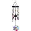 Spoontiques Hummingbird Small UV Wind Chime – Outdoor Garden Décor – Decorative Chimes for Yard, Garden, Backyard and Patio Decoration