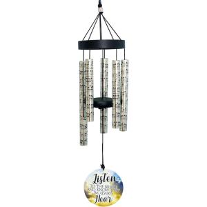 Spoontiques Memorial Small UV Wind Chime – Outdoor Garden Décor – Decorative Chimes for Yard, Garden, Backyard and Patio Decoration