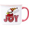 Spoontiques Snoopy Christmas Ceramic Camper Mugs – 14 Ounce Beverage Capacity – Microwave and Dishwasher Safe – 3 5/8″ Tall