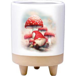 Spoontiques Gnome Planter – Hand Painted Ceramic Plant Pot for Indoor and Outdoor Use – Home and Garden Décor