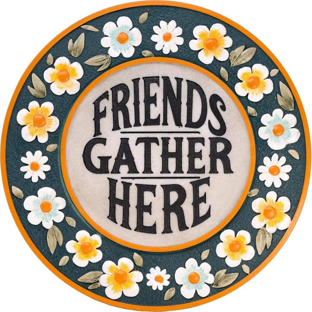 image:imageSpoontiques Garden Dcor Friends Gather Here Stepping Stone Decorative Stone for Garden