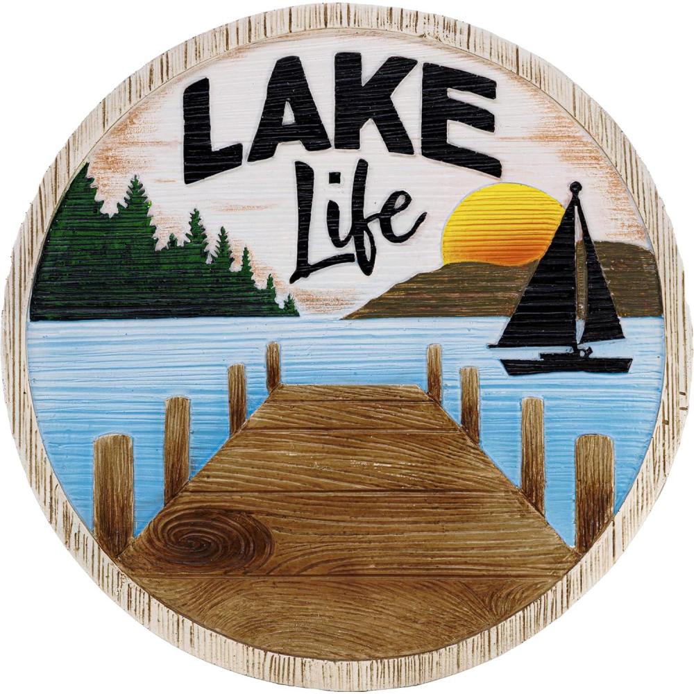 image:imageSpoontiques Garden Dcor Lake Life Stepping Stone Decorative Stone for Garden