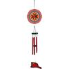 Spoontiques Fire Dept Spinner Wind Chimes – Outdoor Garden Décor – Decorative Chimes for Yard, Garden, Backyard and Patio Decoration